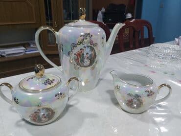 caydan: Çay dəsti, rəng - Bej, Farfor, Madonna, 3 nəfərlik — 3