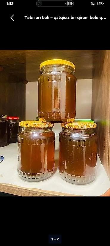 ev dekorları: Qarabağ bölgəsindən təbii çiçək balı - Məhsul: Şüşə bankada süzülmüş — 4