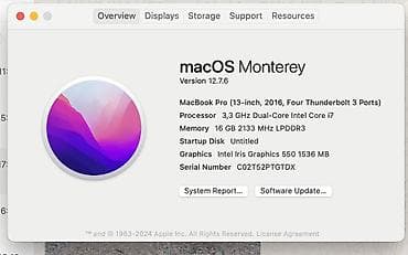 Apple MacBook: Apple MacBook Pro 13” (2018) – Space Gray Texniki xüsusiyyətlər: - — 6