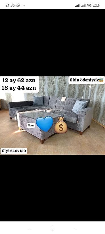 islenmis stol stullar: Künc divan — 1