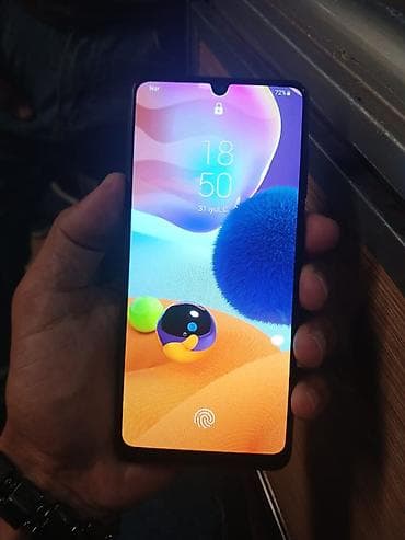 ev telefonlar: Samsung Galaxy A31, 64 GB, rəng - Qara, Barmaq izi — 3