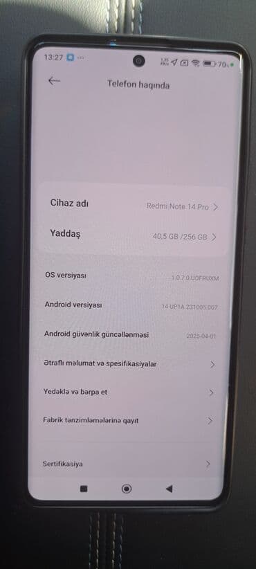 Redmi Note 14 Pro, 256 GB, rəng - Ağ, İki sim kartlı