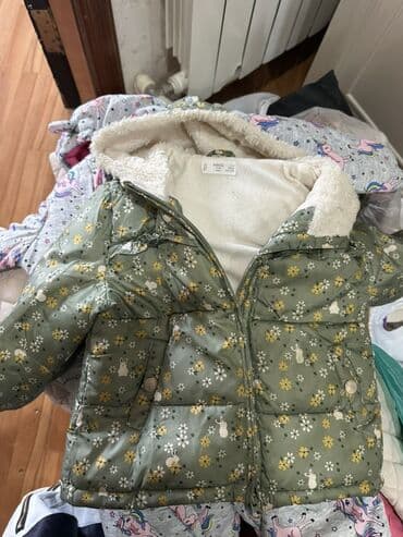 paltarı: Uşaq qış geyimləri dəsti - Qış kombinezonu: boz rəngdə, üzərində — 3