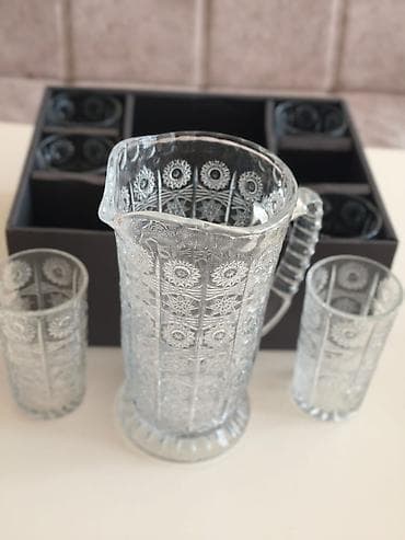 abedni servisler: Yaghout şüşə qablar dəsti - Böyük dayaz kasa: “Yaghout Large Shallow — 4