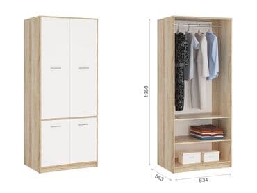 ikinci əl şkaf: Yeni, Açılan, 2 qapılı Düz dolab, Dolab-asılqan, Türkiyə — 1