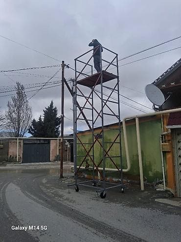 pəncərə silən aparat: Təkərli lesa (mobil iş qülləsi) icarəsi - İstifadə sahələri: fasad və — 4