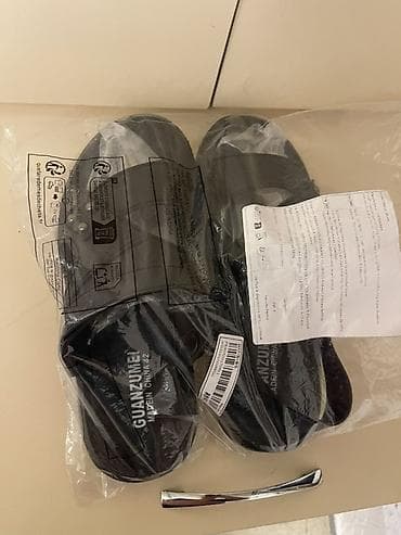 ucuz sepler: Tezedir,Geyinilmeyib,Kişi üçün qara rəngli slayt tipli sandal - — 3