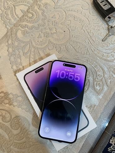 iphone 14 ucuz: IPhone 14 Pro Max, 256 GB, Deep Purple, Face ID, Sənədlərlə — 3