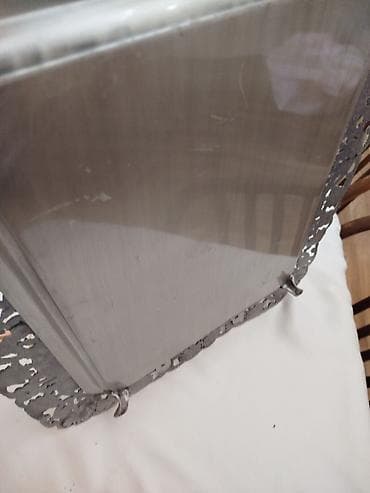 Metall süfrə sinisi – dekorativ haşiyəli - Material: metaldan — 4