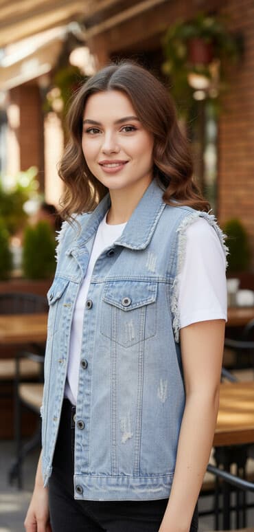 cins pencekler: Jilet, Mavi, rəng - Mavi — 1