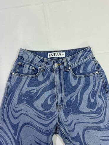 cins jaket: Brend: STAY Model: qadın cins şalvar Ölçü: XS Rəng/naxış: mavi denim — 2