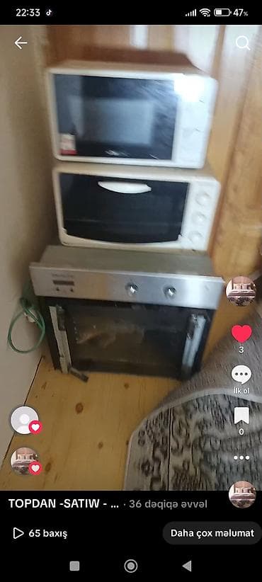 Mətbəx texnikası dəsti - 1 ədəd mikrodalğalı soba (ağ rəng, mexaniki