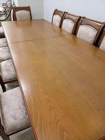 Masalar: Qonaq otağı üçün, Yeni, Açılan, Kvadrat masa, 8 stul — 3