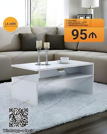 Düz masa, Açılmayan, Təkərsiz, Sadə laminat, Pulsuz quraşdırılma