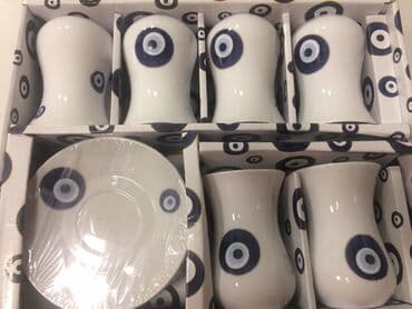 Armudu stəkanlar, rəng - Ağ, 6 ədədli dəst, Türkiyə