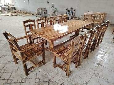 ucuz tul perde: Balkon üçün, Yeni, Açılmayan, Dördbucaq masa, 12 stul — 4