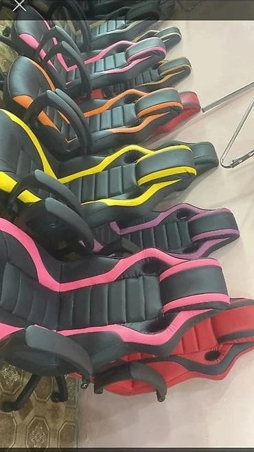 game kreslo: Yeni, Təkərli, Qolları tənzimlənir, Dəri — 6