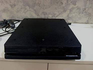 playst: PS4 slim 500gb zavod plombu üzərində, 2 pult +10 oyun hesab — 9