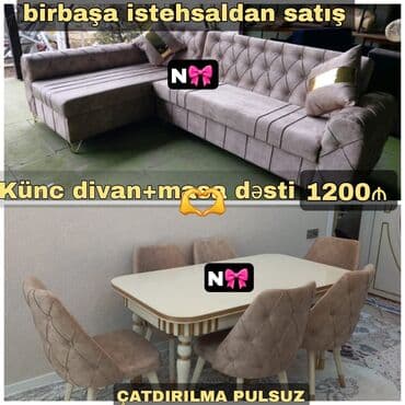 deri divan: Masa və oturacaqlar, Divan — 1
