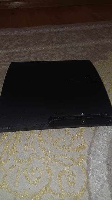video aparatı: Sony PlayStation 3 (PS3) Slim oyun konsolu - Rəng: Qara, yuxarı — 3