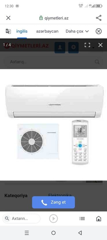 Hofman Split kondisioner sistemi – divardan asılan daxili blok, xarici