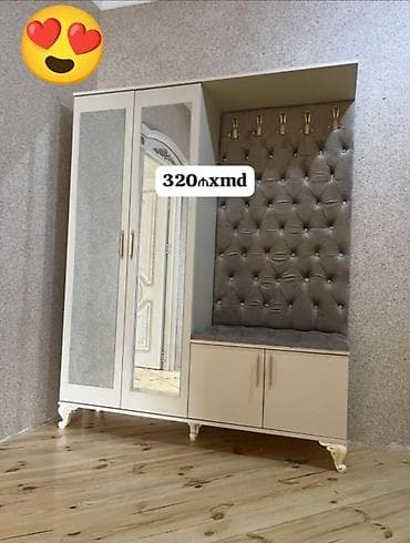 sfaner islenmis: Yeni, 2 qapılı, Güzgülü, Bej, Digər material, Açılan, Düz dolab — 1