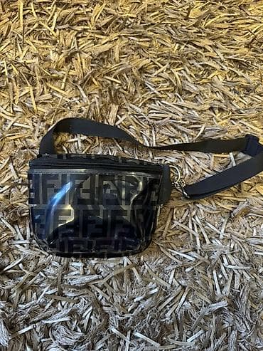 mini yupqa: Qadın çantaları - Rəng: qara - Ön hissə: yarı-parlaq, loqo naxışlı — 1