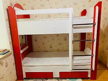 Oğlan və qız üçün, Çarpayı, Matras ilə, Siyirməsiz, Laminat