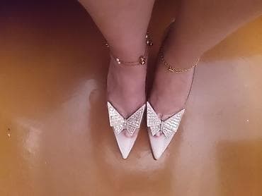 Çəkmələr: Şəffaf bantlı qadın tuflisi - Rəng: ağ + şəffaf - Üst hissə: şəffaf — 3