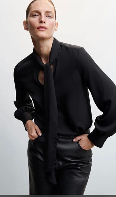 женская шифоновая блуза: Qara bluz mango.Yeni/etiketi üzərindədir. 38 ölçü — 1