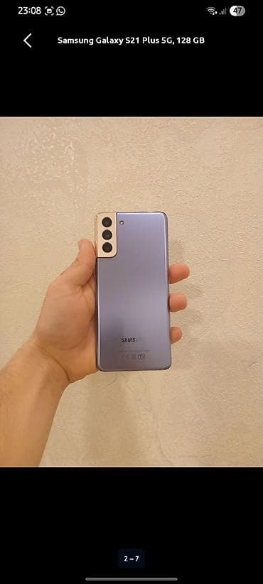 not 10 plus: Samsung Galaxy S21 Plus 5G, 128 GB, Barmaq izi, Face ID — 2