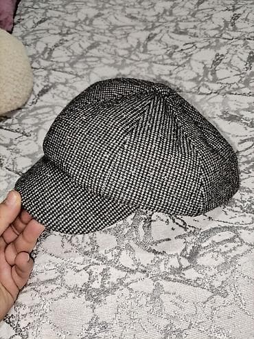 vecerni paltar: Qara-ağ xırda dama naxışlı “newsboy”/“baker boy” kepkası - Klassik 8 — 2