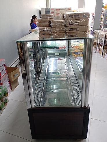 soyuducu satıram: Şüşə vitrinli soyuducu piştaxta - Ön və yan tərəfləri temperli — 1