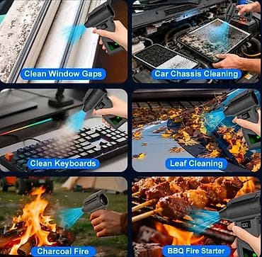 teker kompressoru: Akkumulyatorlu 2-si-1 mini tozsoran və güclü hava üfürən Avtomobil və — 5
