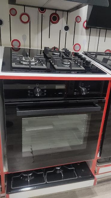 Quraşdırılan qaz plitəsi və elektrik sobası dəsti - Üst panel: Şüşə — 1
