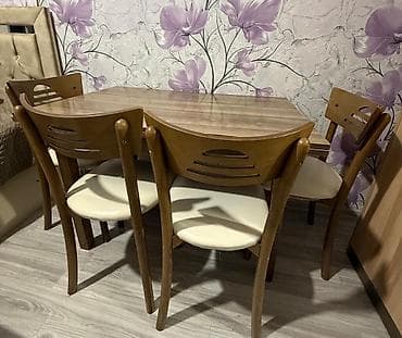 stol stul kafe ucun: Mətbəx üçün, Yeni, Açılmayan, Dördbucaq masa, 4 stul — 1