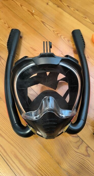 uzguculuk eynəyi: Tam üzlük şnorkel maskası - 180° geniş baxış bucağına malik şəffaf ön — 1