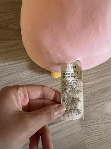 oyunca: MİNİSO yumşaq oyuncaq – Pinqvin çəhrayı - Ölçü: 25 sm / 10 inç — 3