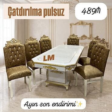 stol ustul: Möhtəşəm TACMARAL masa dəsti👑 Yüksək keyfiyyətlə Qiymət : Masa — 3