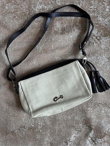 orginal canta: Açıq krem rəngli çiyin/çarpaz çanta - Material: xırda toxumalı — 1