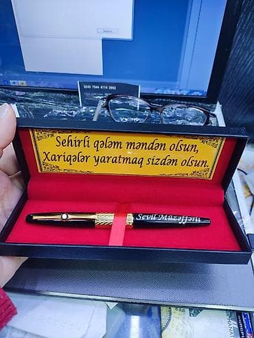 Xəritələr: Qələmlərin üzərində istədiyiniz yazı yazılır lazer ilə ünvan — 1