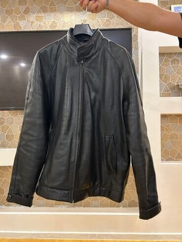 демисезонные кожаные мужские куртки: Lacoste kişi dəri gödəkçə - Brend: Lacoste - Ölçü: 56 (etiketdə 56/7 — 10