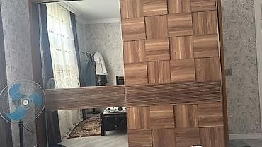 Sürgülü qapılı şkaf-garderob - Material: ağac teksturalı MDF/laminat — 1