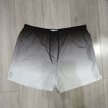 Kişi deniz şortu – ombre dizayna malik - Rəng keçidi: tünd bozdan