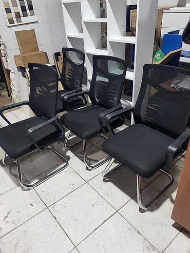 Ofis mebeli: Ofis ziyarətçi/kürsüləri – mesh arxa dayaqlı - Model: sabit skeletli — 1