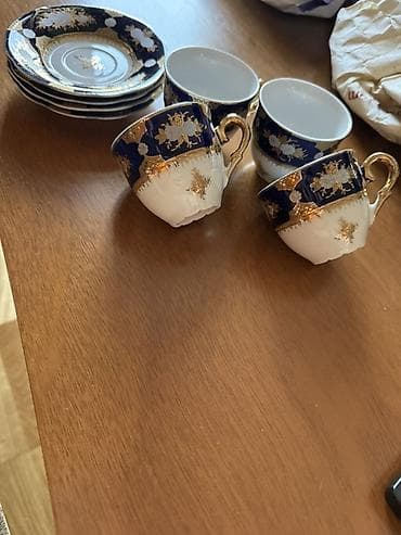 Чайный набор, цвет - Синий, Фарфор, 4 персон at lalafo.az Чайный набор, цвет - Синий, Фарфор, 4 персон