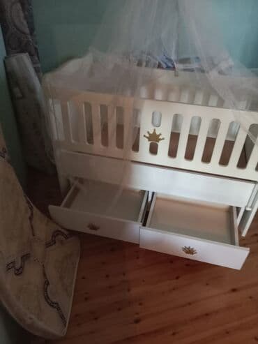 ağ uşaq carpayısı: Oğlan və qız üçün, Dördbucaq, Beşik, Dəst ilə, Matras ilə, Yellənmə mexanizmsiz — 3