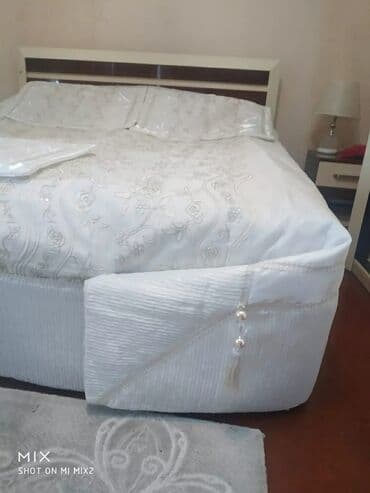 türk tekstil: Yataq üçün İşlənmiş rəng - Ağ Yataq örtüyü, Ödənişli çatdırılma — 3