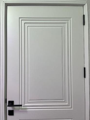 Tavan: Ağ rəngdə klassik dizaynlı otaq qapısı dəsti - Material: MDF əsaslı — 3