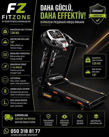 FitZone qaçış trenajoru – evdə peşəkar məşq imkanı Xüsusiyyətlər: - — 1